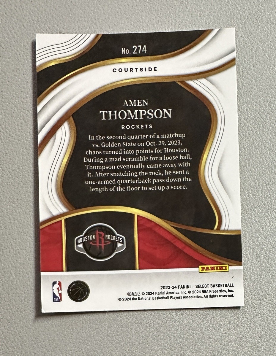 2023-24 Panini Select NBA Amen Thompson Courtside #274 SP