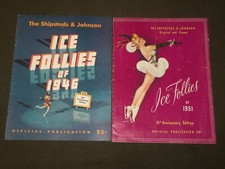 1946 1951 THE SHIPSTADS JOHNSON ICE FOLLIES PROGRAM LOT OF 2 - J 3606