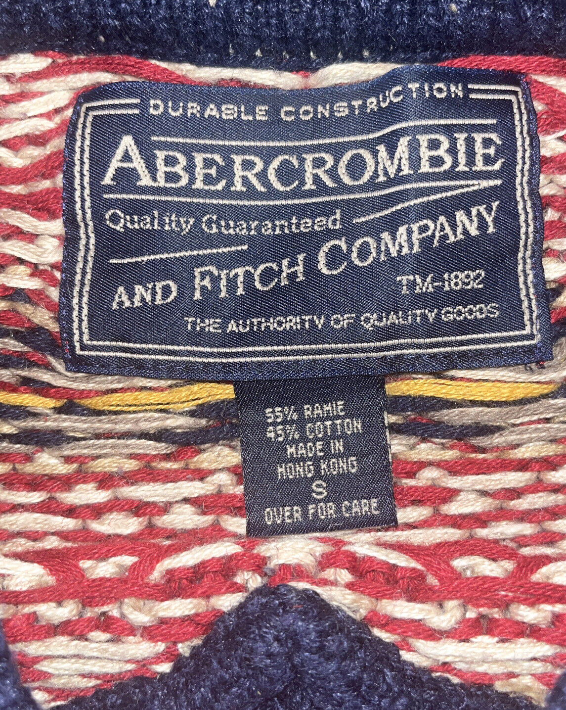 VTG Abercrombie & Fitch Multicolor Nordic Stripe … - image 5
