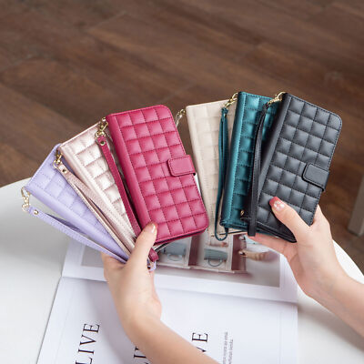 Grid Leather Wallet Cover Case For Honor X6B X7A X8B X9B Honor 200 Magic 6 Lite