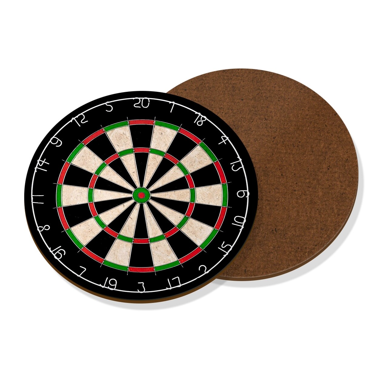 Dart Board Hardboard Coaster Drinks Mat Funny Sport Dad Fathers Day