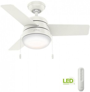 remote ceiling fan light hunter aker fresh indoor led control