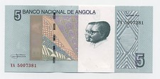 Angola 5 Kwanzas Oct. 2012 Pick New UNC Uncirculated Banknote