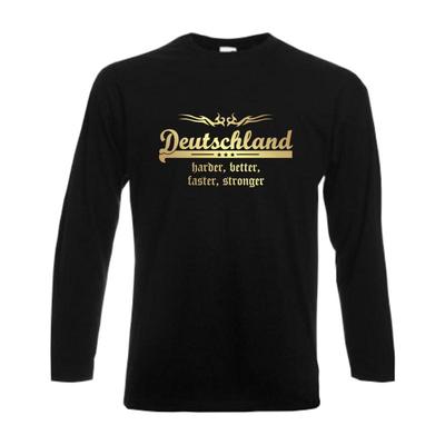 Longsleeve DEUTSCHLAND harder better faster stronger Langarmshirt (WMS07-01b)