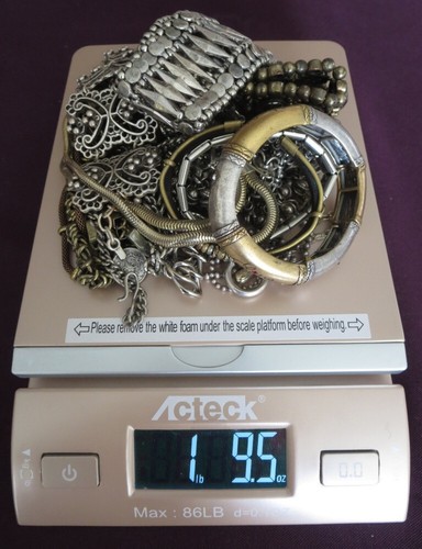 Vintage Silver Tone Bracelet and Necklace Lot Assorted Tribal Style - Picture 8 of 8