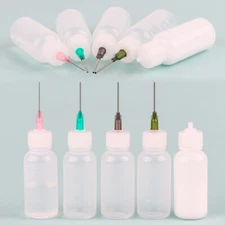 24pcs/Pack Empty Plastic Squeezable Dropper Bottles Fine Tip Glue Applicator Set