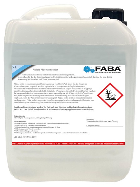 Faba Algizid, Algicid, AlgenverhüTung, Algenex 5 Liter-image