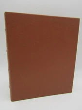 Pottery Barn Leather Bound Clear Pocket Photo Album Medium Saddle Brown #C217