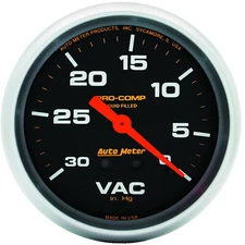 AutoMeter 5484 Pro-Comp Vacuum Pressure Gauge 2-5/8" Full Sweep Liquid Filled