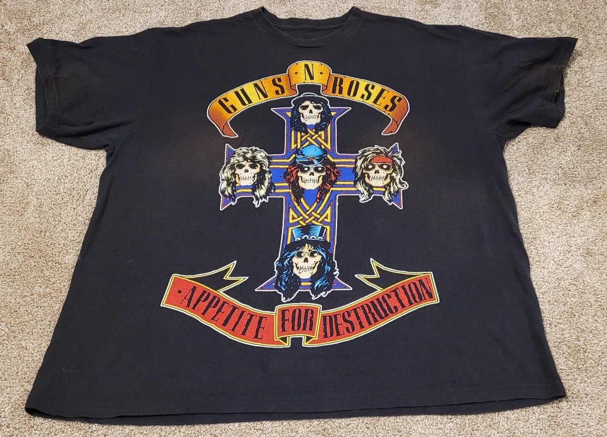 Gun and rose t shirt sales