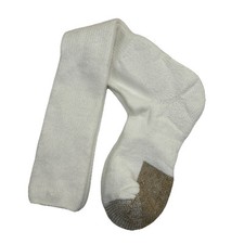 VTG Mens Thorlos Acrylic Socks Brown/White Over Calf Crew 9-11 USA Made 90s.