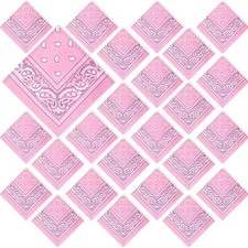 24 PCS 21.25x21.25in Large Paisley Cowboy Bandanas for Men Women Scarf