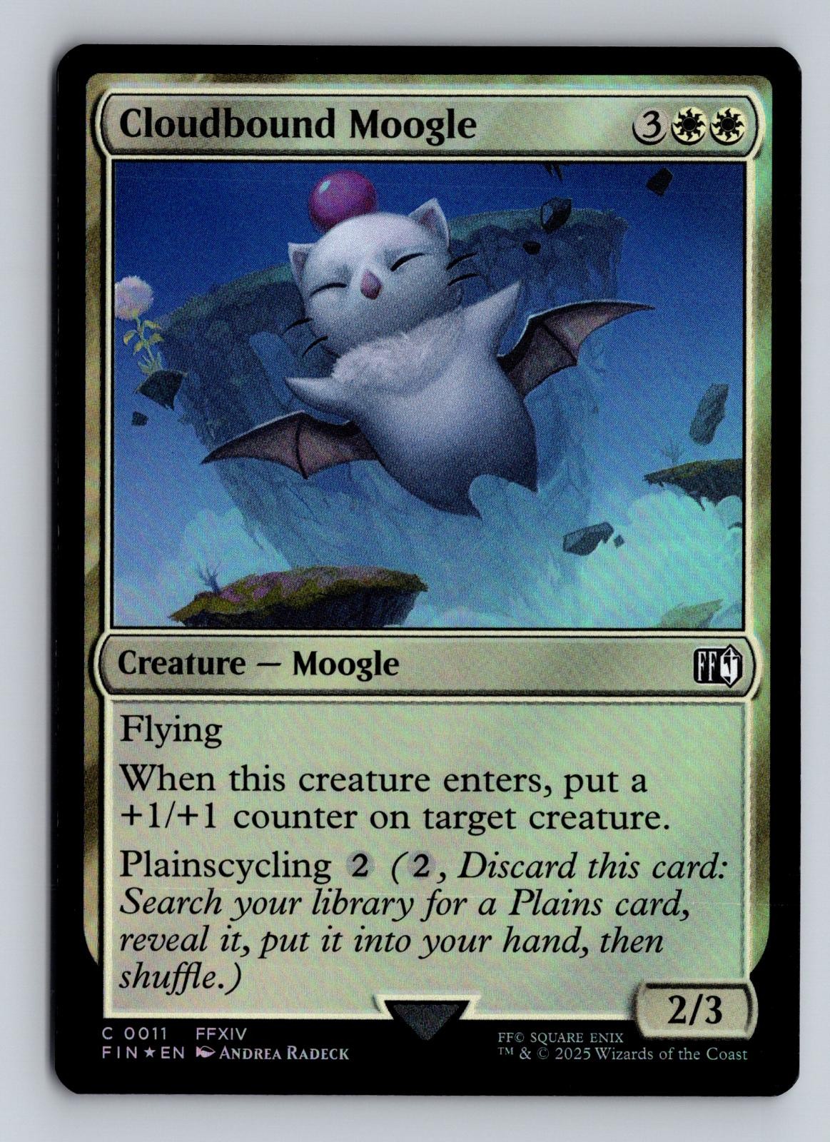 CLOUDBOUND MOOGLE 11 C FINAL FANTASY MAGIC: THE GATHERING FOIL NM/M