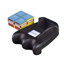 2 Holes Cue Holder, weighted pool cue holder with 4pcs chalks, cue sticks hol...
