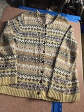 Tiara International Button Front Sweater Cardigan Womens Sz S Ramie Cotton