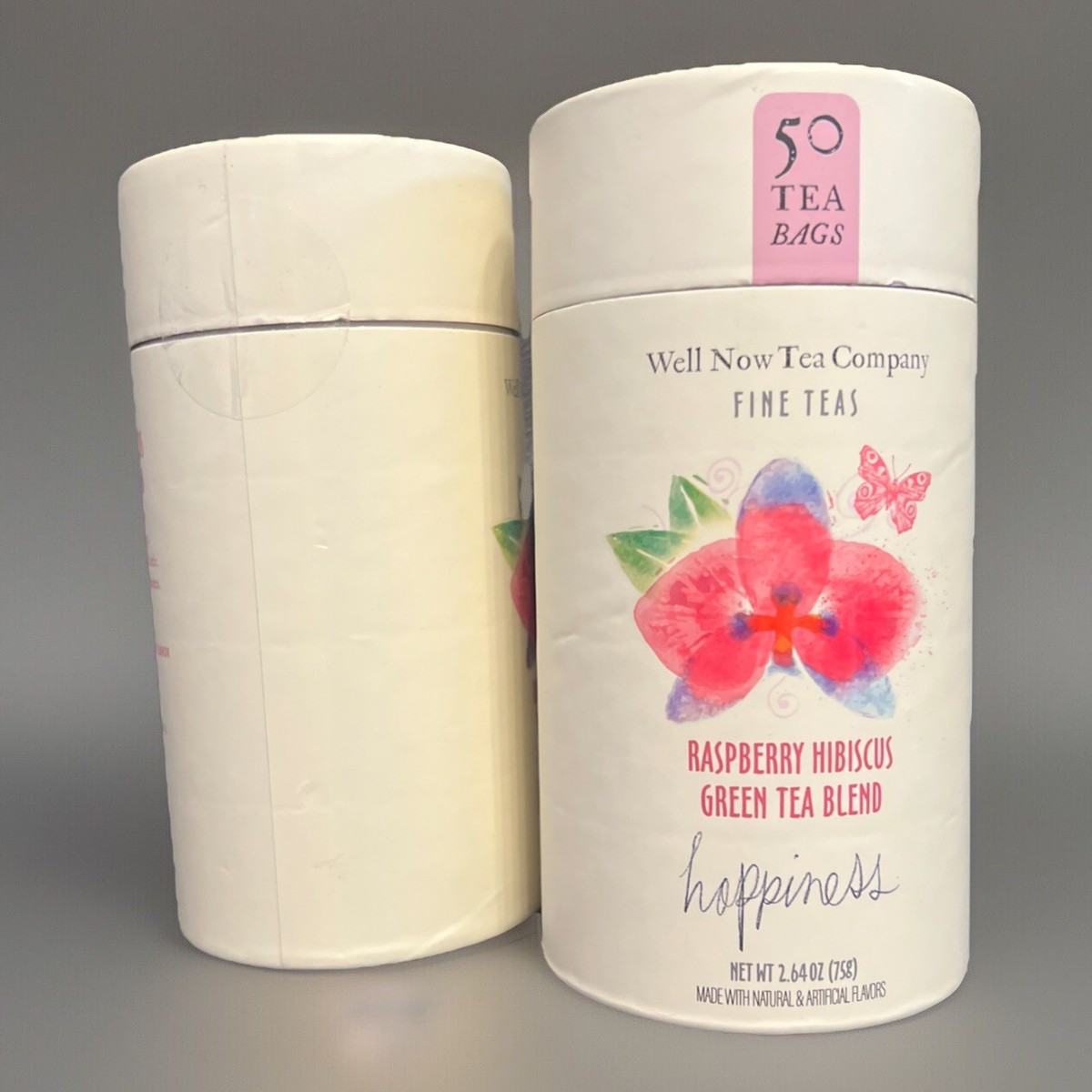 WELL NOW TEA Co 🫖 CAFFEINATED RASPBERRY HIBISCUS GREEN TEA -2