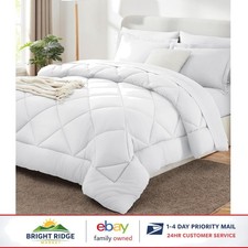 7-Piece King Bedding Set with Solid Pattern Comforter and Matching Pillow Covers