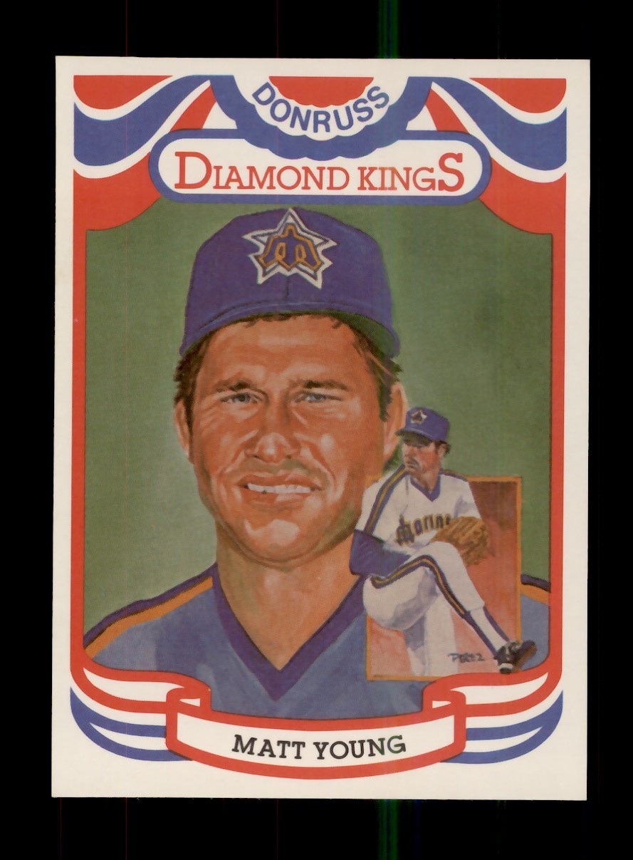 1984 DONRUSS DIAMOND KINGS #16 MATT YOUNG SEATTLE MARINERS