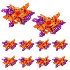 10 Pcs Halloween Puppy Bows Pet Grooming Accessories Dog Headdress Hair