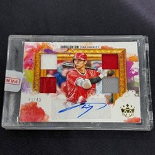 SHOHEI OHTANI 2020 PANINI DIAMOND KINGS DKQ-SO QUAD JERSEY AUTOGRAPH AUTO /49