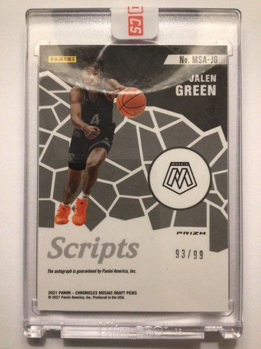 2021-22 Chronicles Draft Picks Mosaic Scripts ON CARD AUTO Jalen Green RC #93/99 - Bild 6 von 11