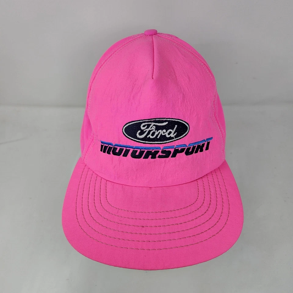 Gorra Ford de colección tapa a presión rosa deportes de motor carreras bordada para hombre años 80 Foto 2 de 4