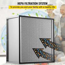 HEPA Replacement Filter, 24''x24''x11.5'' AC Filter, True HEPA Pleated Air Filt