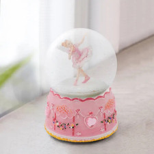 Pink Ballerina Fairy Rotating Figurine 100mm Snow Globe- Plays Swan Lake