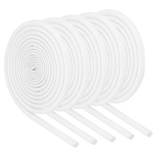 5Pcs Wire Insulation Braid Fire Sleeve,3.28Ft-3mm ID White, High Temp Silicone