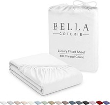 Bella Coterie Luxury Bamboo Viscose Queen Size Fitted Sheet Only  100 