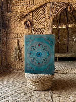 Goat Handmade Rising Blue Leather Journal Seven Stone journal