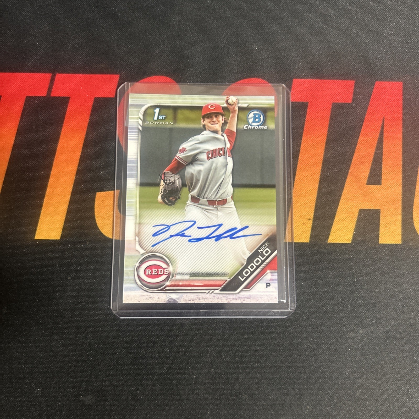 Nick Lodolo 2019 Bowman Chrome AUTO 1ST AUTOGRAPH ROOKIE REDS