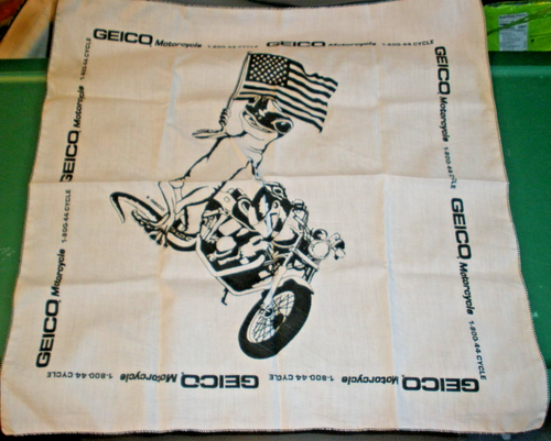 Bandana Geico Moto Bianco e Nero 20"x20" (084) - Foto 1 di 4