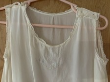 Vtg Baby Toddler Girls White Christening Dress Embroidered Rayon