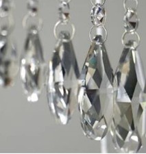 Five 5 Pieces 2 3/8  Crystal Chandelier Tear Drop Pendant Octagon Prisms