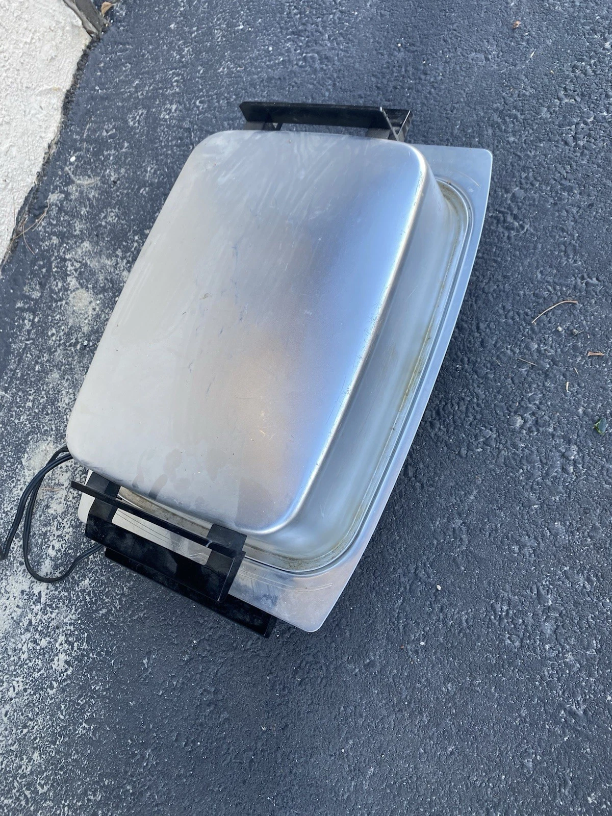 Vintage Lektro Maid Model 13669 Electric Skillet Griddle w/Heat Controller & Lid