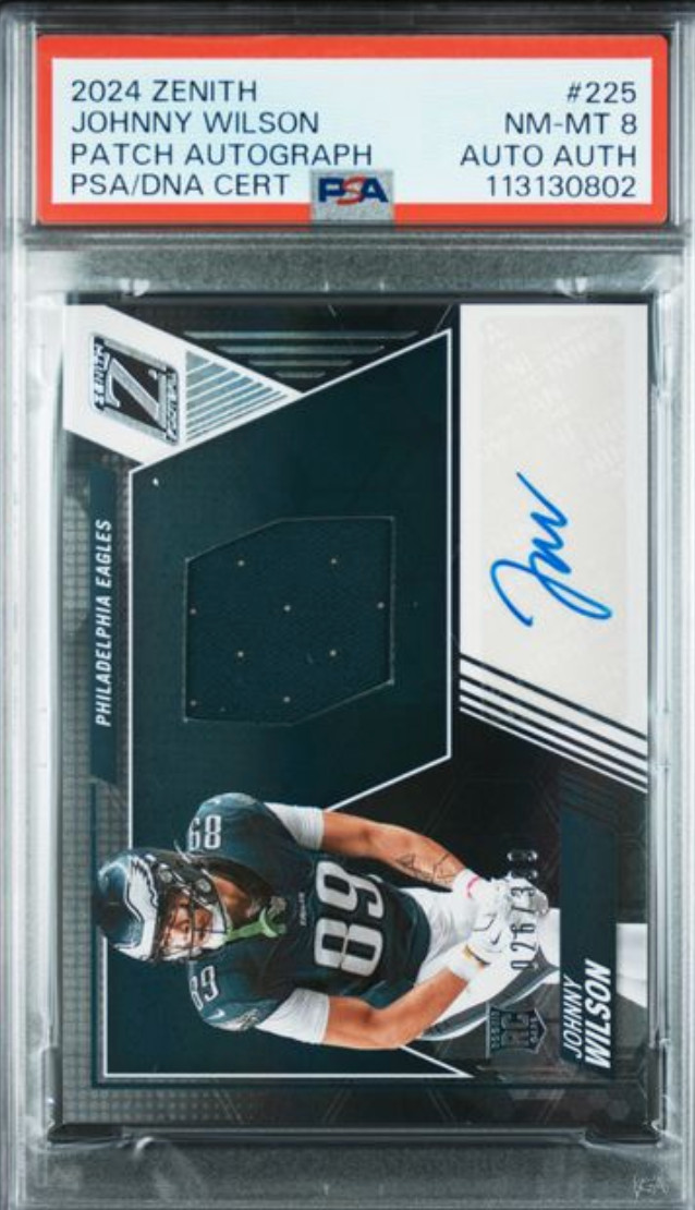 Johnny Wilson Panini Zenith #225 Patch Autograph