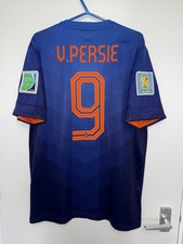 Nike Netherlands World cup 2014 Away Van Persie 9 Football Shirt 