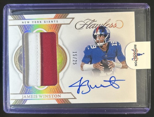 2025 Panini Flawless Jameis Winston Patch Auto Autograph #/25 Giants