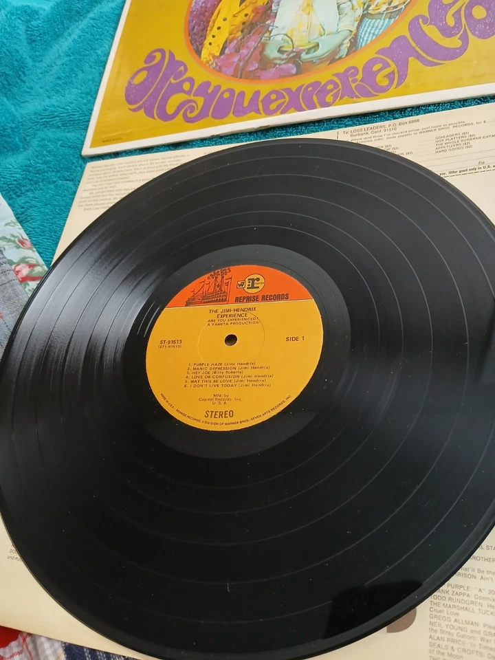 1968 Jimi Hendrix Are You Experienced Vinyl VG++ /VG+ Reprise Stereo Purple Haze - Image 4 of 4