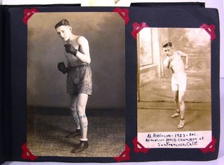 1920s PROFESSIONAL CALIFORNIA BOXER PRIZE FIGHTER PHOTOGRAPH ALBUM AL ROBINSON