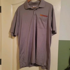 AutoZone Logo Gray Lightweight Polo Shirt Mens XL
