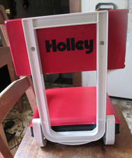 Vintage Auto Racing Bleachers Seat Holley Carb. Advertisement