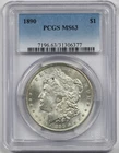 1890 $1 PCGS MS 63 Morgan Silver Dollar