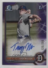 2022 Bowman Draft Chrome Pick Purple Refractor 120/250 Troy Melton Auto 0hv6