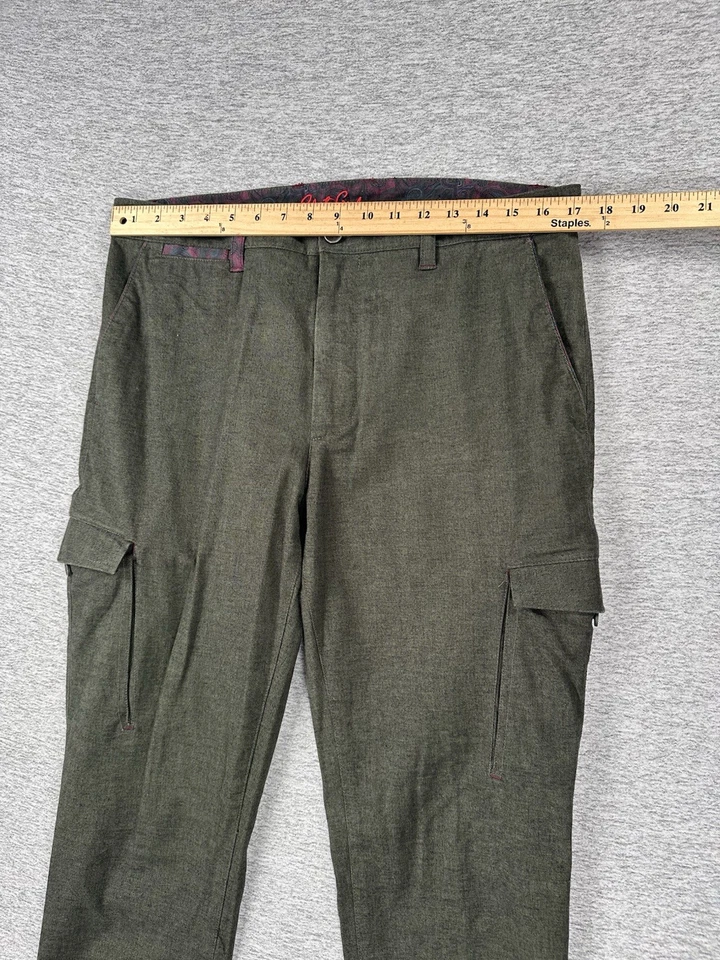 Брюки мужские Robert Graham 34x33 зеленые карго Kipling сшитые на заказ эластичные городские - Изображение 3 из 4