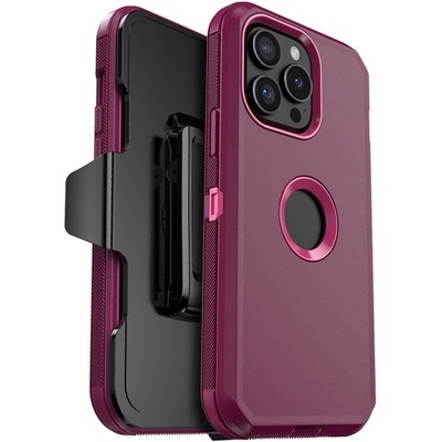 For iPhone 14 Pro Max/14 Pro/14 Phone Case Rugged Cover / Clip Kickstand Holster