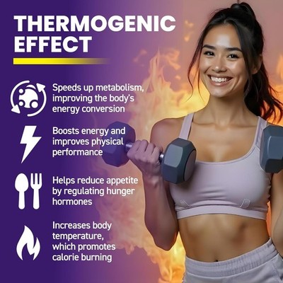 Thermogenic Fat Burner w Apple Cider Green Tea Extract Cinnamon & More EXP 5/27