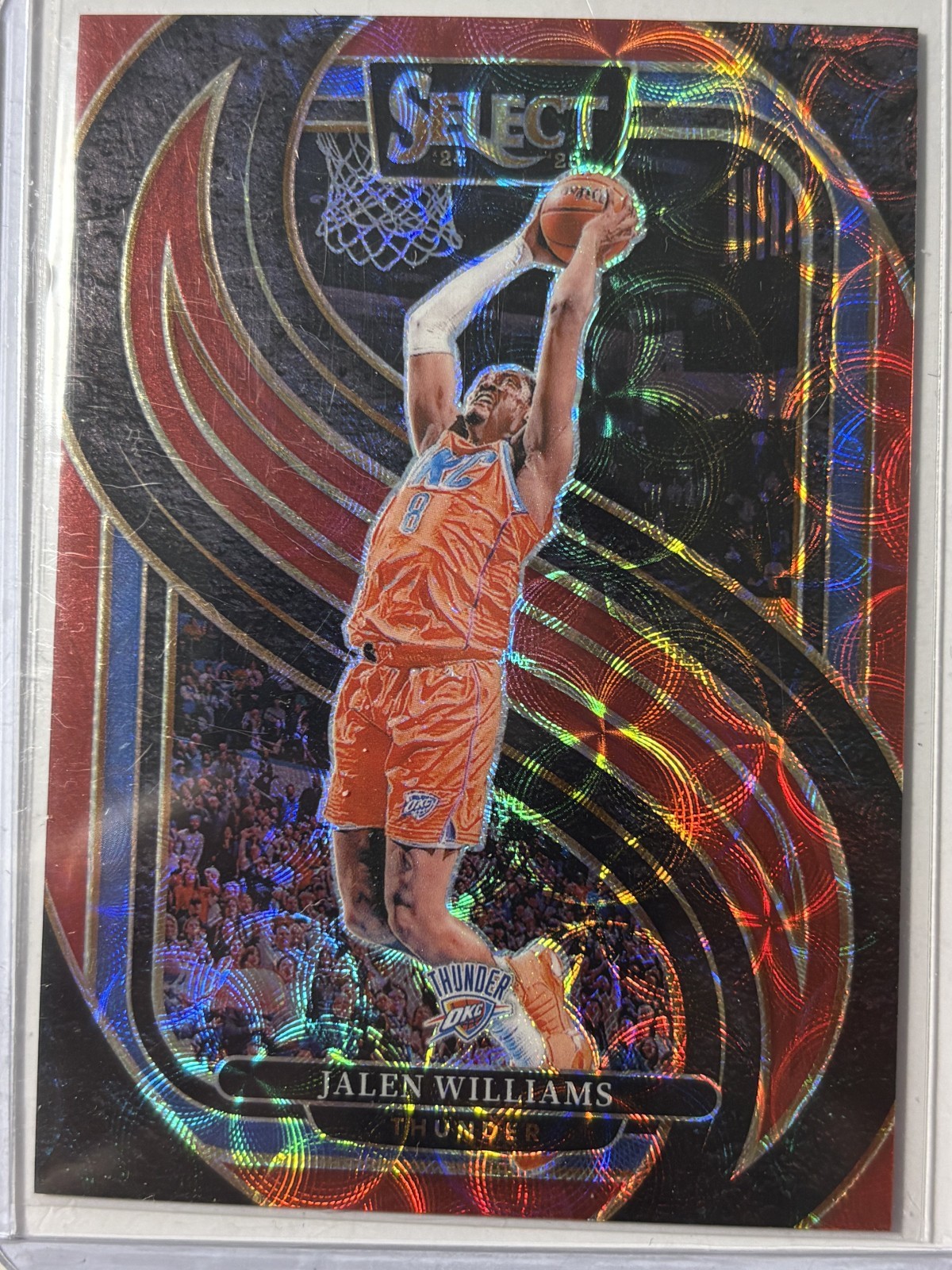 Jalen Williams 2024-25 Panini Select Red Scope Prizms Premier#124 OKC! 037/249