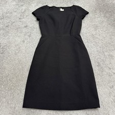 J.Crew Resume Pencil Sheath Dress Womens 00 Black Short Sleeve Workwear Career